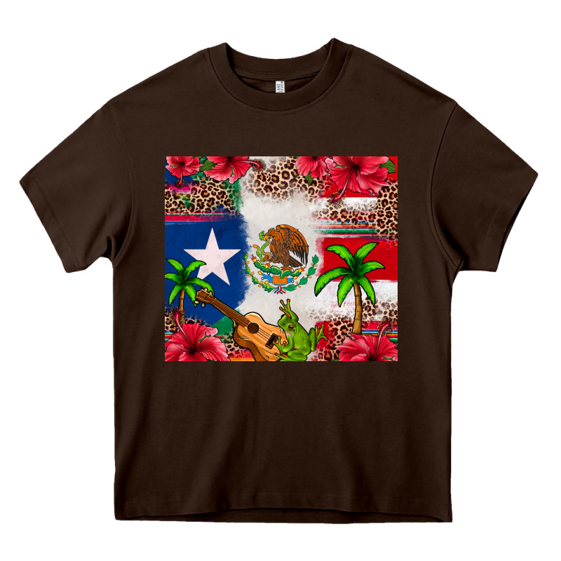 Mexican And Puerto Rico Flag Heavy Core Tee by texasbilliewilder | Teevron