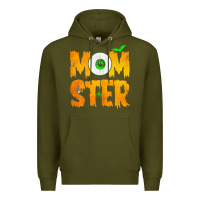 Army Green womens momster tshirt halloween scary costume mom t shirt Premium Hoodie - maiPhamDesign