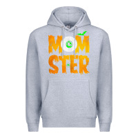 Heather Grey womens momster tshirt halloween scary costume mom t shirt Premium Hoodie - maiPhamDesign