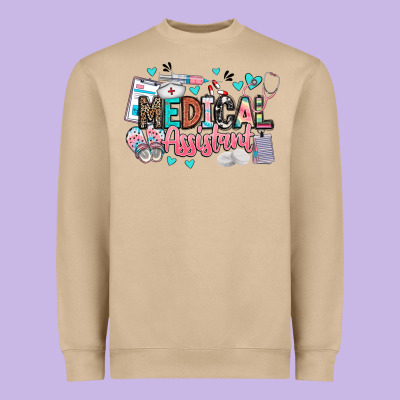 Medical Assistant Heavyweight Sweatshirt Designed By Barkaloodesign