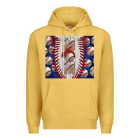 Antique Gold Baseball Mom Premium Hoodie - CowhideDigitalArt