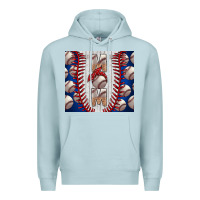 Blue Mist Baseball Mom Premium Hoodie - CowhideDigitalArt