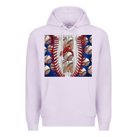 Lilac Baseball Mom Premium Hoodie - CowhideDigitalArt