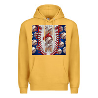 Mustard Baseball Mom Premium Hoodie - CowhideDigitalArt