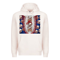 Pale Pink Baseball Mom Premium Hoodie - CowhideDigitalArt