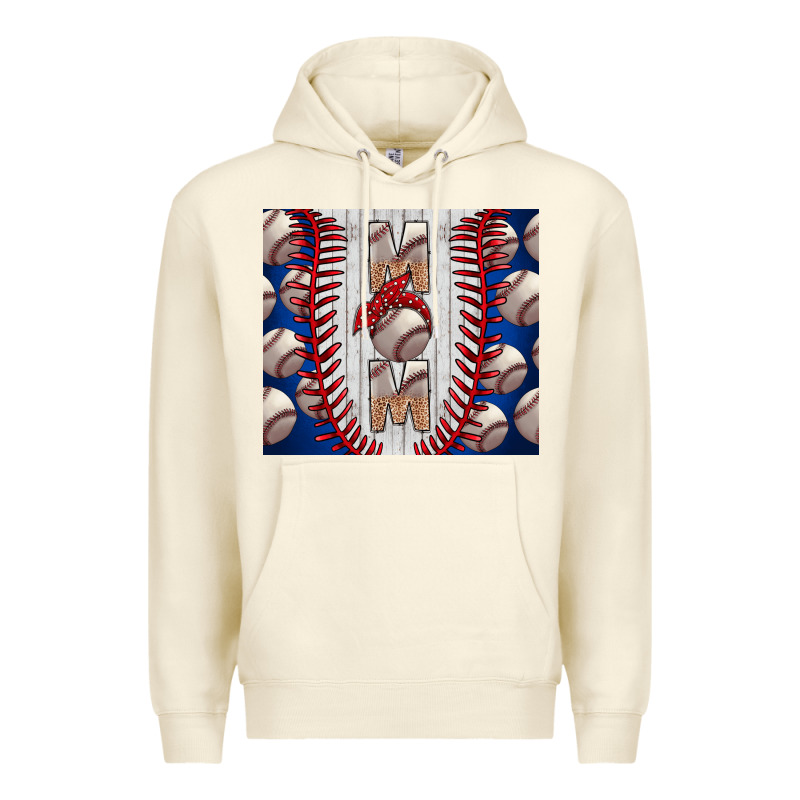 Baseball Mom Premium Hoodie by CowhideDigitalArt | Teevron