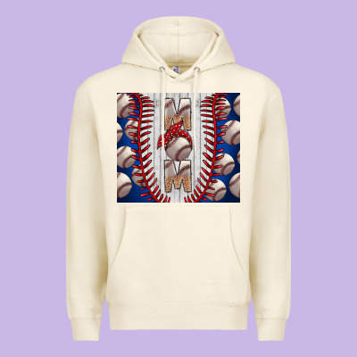 Baseball Mom Premium Hoodie Designed By Cowhidedigitalart