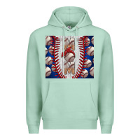 Seafoam Baseball Mom Premium Hoodie - CowhideDigitalArt