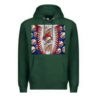 Sports Green Baseball Mom Premium Hoodie - CowhideDigitalArt