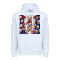 White Baseball Mom Premium Hoodie - CowhideDigitalArt