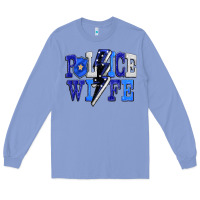 Colony Blue Police wife Long Sleeve Tee - FaDigitalArtStudio