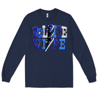 Navy Police wife Long Sleeve Tee - FaDigitalArtStudio