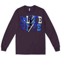Plum Police wife Long Sleeve Tee - FaDigitalArtStudio
