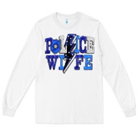 White Police wife Long Sleeve Tee - FaDigitalArtStudio