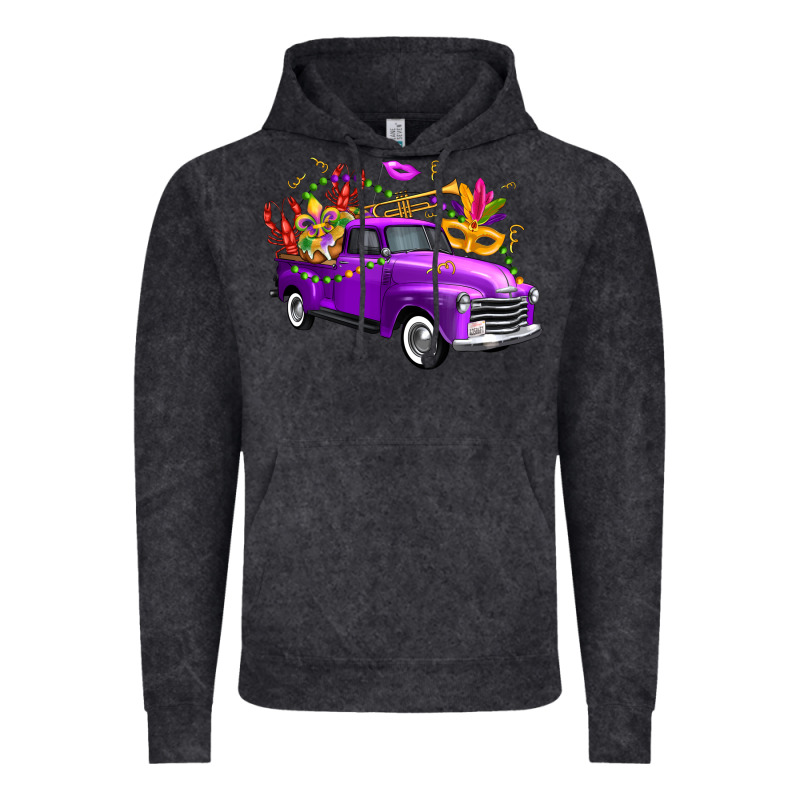Mardi Gras Truck King's Cake Vintage Hoodie by FaDigitalArtStudio | Teevron