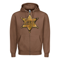Chestnut sheriff star Zipper Hoodie - BarkalooDesign