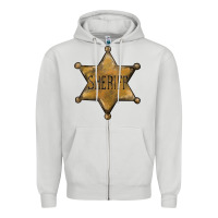 Dove Grey sheriff star Zipper Hoodie - BarkalooDesign
