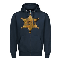Navy sheriff star Zipper Hoodie - BarkalooDesign