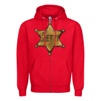 Red sheriff star Zipper Hoodie - BarkalooDesign