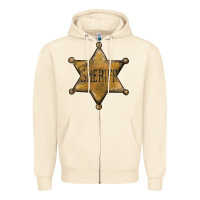 Sandshell sheriff star Zipper Hoodie - BarkalooDesign