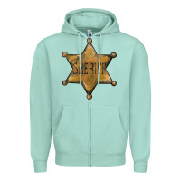 Seafoam sheriff star Zipper Hoodie - BarkalooDesign