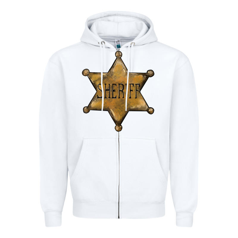 Sheriff Star Zipper Hoodie by BarkalooDesign | Teevron