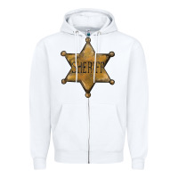White sheriff star Zipper Hoodie - BarkalooDesign