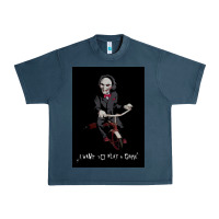 Midnight Navy Saw I Want To Play A Game Picture Urban Heavy Tee - maiPhamDesign