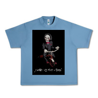 Pebble Blue Saw I Want To Play A Game Picture Urban Heavy Tee - maiPhamDesign
