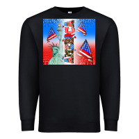 Black american flag  and america Premium Sweatshirt - AdoDesignShop
