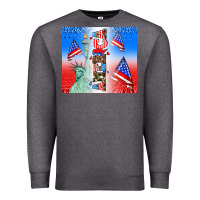 Charcoal Heather american flag  and america Premium Sweatshirt - AdoDesignShop