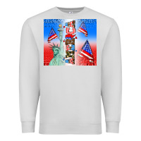 Dove Grey american flag  and america Premium Sweatshirt - AdoDesignShop