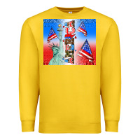 Lemon american flag  and america Premium Sweatshirt - AdoDesignShop