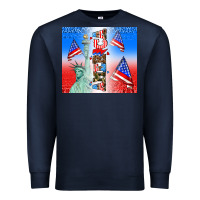 Navy american flag  and america Premium Sweatshirt - AdoDesignShop