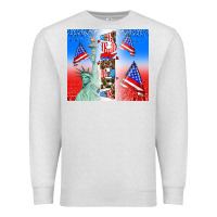 Oatmeal Heather american flag  and america Premium Sweatshirt - AdoDesignShop