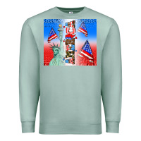 Seafoam american flag  and america Premium Sweatshirt - AdoDesignShop