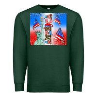 Sports Green american flag  and america Premium Sweatshirt - AdoDesignShop
