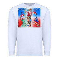 White american flag  and america Premium Sweatshirt - AdoDesignShop