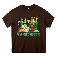 Chocolate Brown Midnight Margaritas Heavy Core Tee - texasbilliewilder