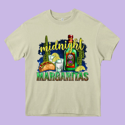 Midnight Margaritas Heavy Core Tee Designed By Texasbilliewilder