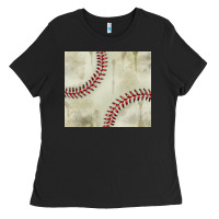 Black dirty baseball pattern Ladies Tee - TumblerDesignByShophia