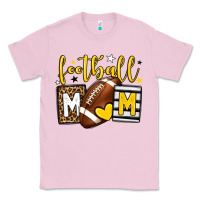 Bubblegum Pink Football mom yellow team color Classic Tee - HowdyJamesFarm