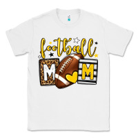 White Football mom yellow team color Classic Tee - HowdyJamesFarm