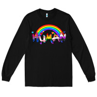 Black Human pride Long Sleeve Tee - FaDigitalArtStudio