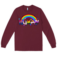 Burgundy Human pride Long Sleeve Tee - FaDigitalArtStudio
