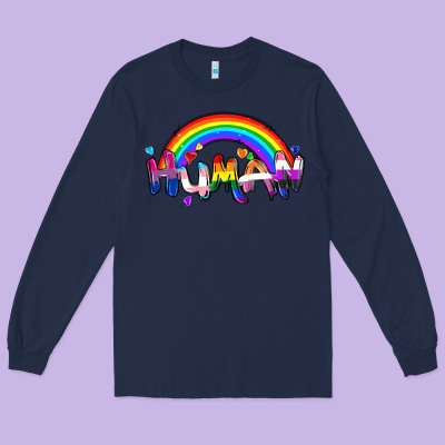 Human Pride Long Sleeve Tee Designed By Fadigitalartstudio