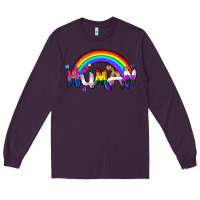 Plum Human pride Long Sleeve Tee - FaDigitalArtStudio