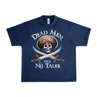 Navy Dead Men Tell No Tales Funny Gifts Boy Girl Urban Heavy Tee - maiPhamDesign