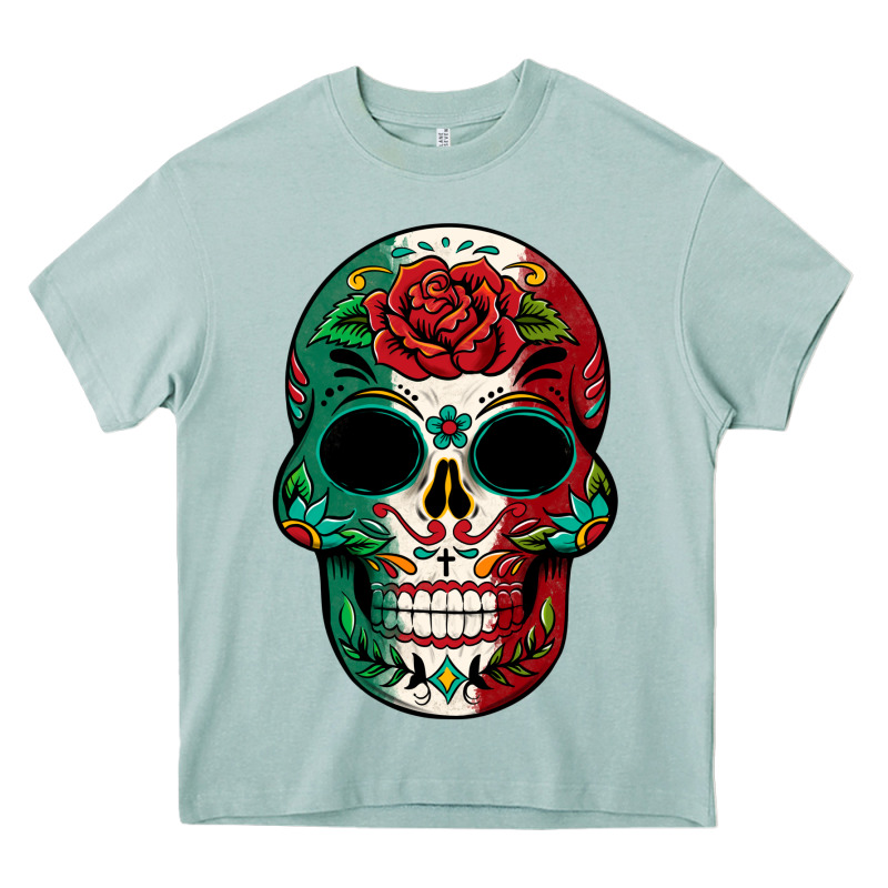 Mexican Skull Heavy Core Tee by texasbilliewilder | Teevron
