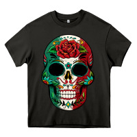 Asphalt Mexican Skull Heavy Core Tee - texasbilliewilder